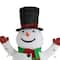 Glitzhome® 94.5"H Lighted Christmas 3D Foldable Fabric Snowman Outdoor Decor